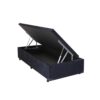 Base Box baú Solteiro Veludo PRETO - Portobel 40x88x188 cm