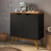 Buffet Prism 2 Portas PRETO/CINAMOMO - Patrimar