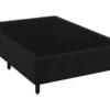 Base Box Casal Veludo PRETO - Portobel 138x188x35
