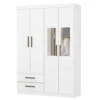 Roupeiro Hércules 4 portas BRANCO - CARIOCA