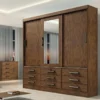 Guarda-Roupas 3 Portas 9 Gavetas Com Espelho Meridian YPÊ